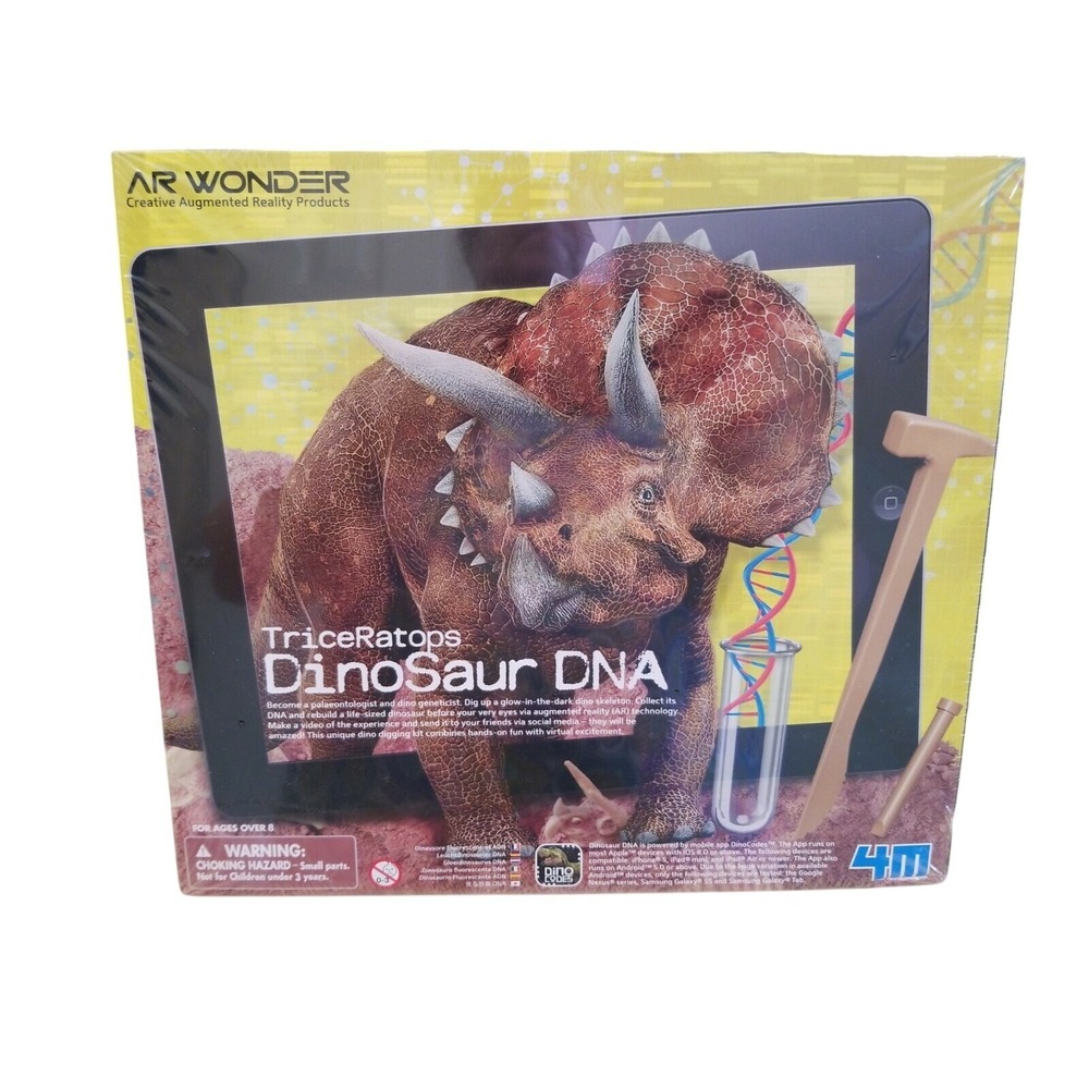 Triceratops Dinosaur DNA science kit by 4M Kidz‎ Labs AR Wonder